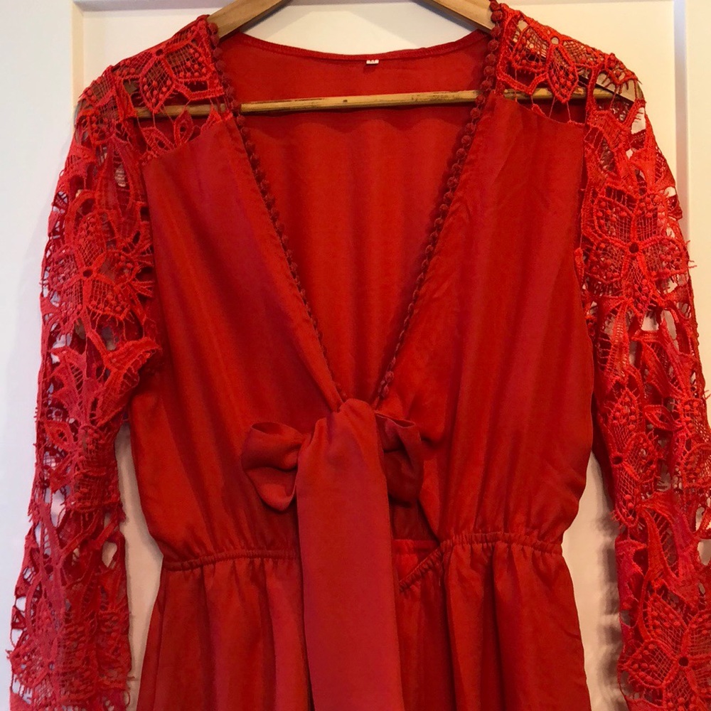 Red jumpsuit - Picture 2 of 7
